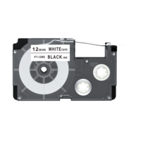 Ruban d'étiquetage noir sur blanc pour imprimante d'étiquettes Ez-label KL-P350W/KL-7400/KL-820/130/120/60/80/780/8800 PT-12WE