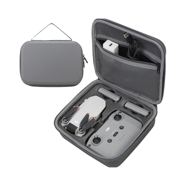 Custom Grey EVA Hard Shell Storage Bag for Mini 4K/2/2 SE-Travel Carrying Case for Drone Accessories