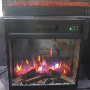 Muebles modernos de lujo para sala de estar, <span class=keywords><strong>chimenea</strong></span> eléctrica de simulación con incrustaciones de plata personalizada, Control remoto, construcción de acero LED, nuevo - Product Image 4