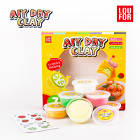 Kit pemodelan tanah liat-7 warna Air kering Ultra ringan tanah liat ajaib lembut & melar DIY cetakan tanah liat untuk anak-anak