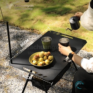 Mesa Plegable de Aluminio para Exteriores, Rectangular, Portátil, para Camping, Picnic, Té, con Malla de Almacenamiento y Gancho para Linterna - Product Image 5