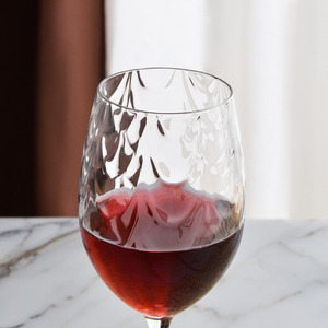 Verre à vin rouge personnalisé à long pied, en cristal transparent soufflé à la main, texture ondulée, écologique et moderne, compatible <span class=keywords><strong>lave</strong></span>-<span class=keywords><strong>vaisselle</strong></span>, Samyo - Product Image 4