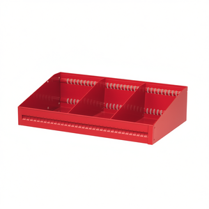 Red <b>Tool</b> Storage Tray With Dividers For Organizing <b>Small</b> Parts And <b>Tools</b> In Workshop Or Garage - Product Image 2