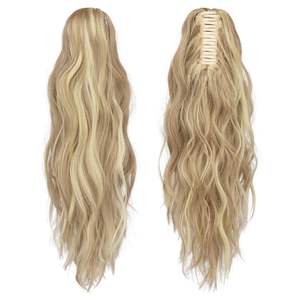 HQ Mixed Proc Discount Long Claw Clip in Ponytail Hairpiece Synthetic Pony Tails Hair Piece Natural Wavy Hairpieces for Women - Product Image 2