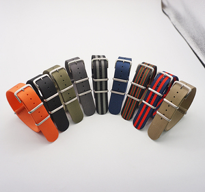 BRC พรีเมี่ยมไนล่อนที่ถูกที่สุดสีดำและสีเทาเจมส์<span class=keywords><strong>บอนด์</strong></span>007ไนล่อนสายนาฬิกา - Product Image 2