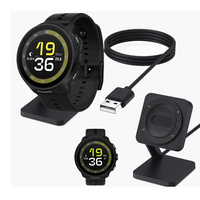 Câble de charge USB portable 2-en-1 noir pour montre connectée Suunto Run, fabriqué en Chine
