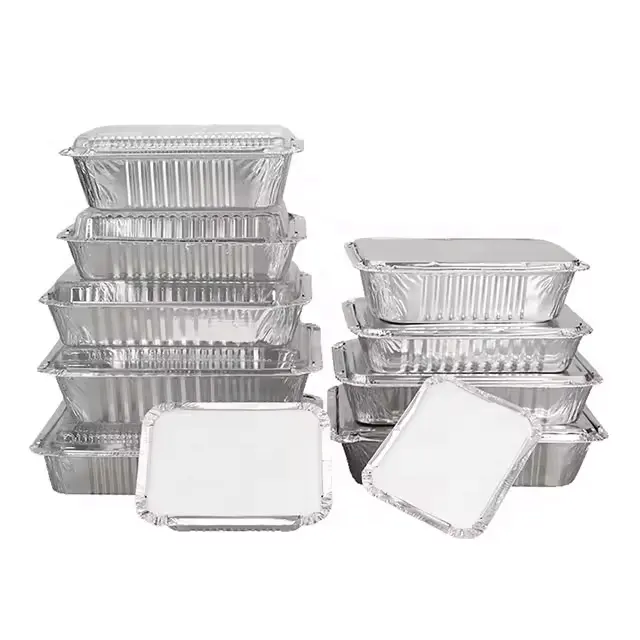 Aluminiumfolienbehälter kundenspezifische mittlere Größe Aluminiumfolienbedienungen für Backwaren akzeptieren 3003/8011 Behälter für den Gebrauch in der Küche