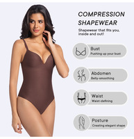 Shapewear Berkualitas Tinggi Fajas Girdle Tanpa Jahitan dengan Pengait Bahu yang Dapat Disesuaikan, Pengangkat Bokong, Bra Korset, Bodysuit Wanita