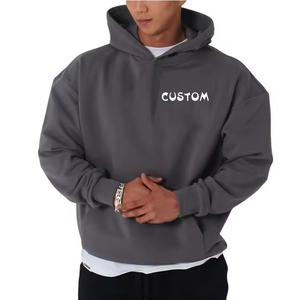 Pakaian latihan kustom pencetakan Puff Jogging baju olahraga bordir untuk pria Slim Fit 100% katun kargo keringat hoodie & Sweatshirt pria - Product Image 2