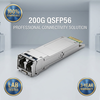CETEN 200G QSFP56 SR4 100m Modul Transceiver Optik 850nm Konektor MPO-12 NVIDIA Mellanox InfiniBand HDR Networking 100%
