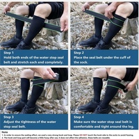 Chaussettes hautes imperméables et respirantes pour hommes et femmes, idéales pour la randonnée, la pêche, la pêche à la ligne, le Wudu, et pour garder les pieds au sec par tous les temps.