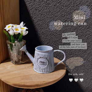 Bouilloire d'arrosage miniature rétro pour maison de poupée modèle de scène de nourriture et de jeu accessoires de maison de poupée mini bouilloire d'arrosage de jardin - Product Image 2