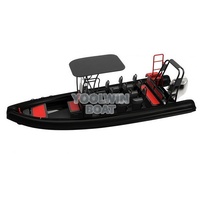 Bateau semi-rigide gonflable de 28 pieds à coque en aluminium, économique en carburant, approuvé par le gouvernement, pour les missions de sauvetage SAR, la pêche et les loisirs, avec moteur hors-bord