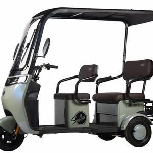 สกู๊ตเตอร์สามล้อสำหรับผู้โดยสารจักรยานสามล้อไฟฟ้าพร้อมกระจกบังลม - Product Image 4