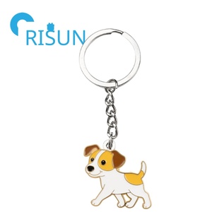 Llavero con colgante de <span class=keywords><strong>cachorro</strong></span> personalizado de fábrica, Llavero de regalo para amantes de los perros, llavero de esmalte de perro <span class=keywords><strong>Jack</strong></span> <span class=keywords><strong>Russell</strong></span> <span class=keywords><strong>Terrier</strong></span> personalizado - Product Image 2