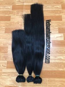 Extensions de cheveux humains vietnamiens de haute qualité à double trame, noirs naturels, lisses, vierges, en lots, vente en gros - Product Image 5