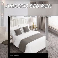 AMBERIS Couvre-lit respirant en chenille tissée, couche unique, gris, style moderne, pour la maison et l'hôtel (Taies d'oreiller vendues séparément)