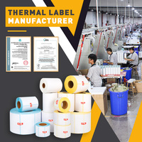Papier d'étiquettes thermiques adhésives Evergreen 55 mm x 60 mm, continu 60 mm, 30 m, imperméable, pour expédition