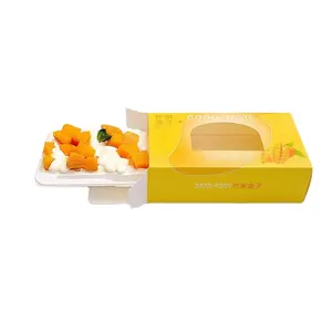 Premium Muffin papel copo morango bolo embalagem caixa Mousse sobremesa caixa