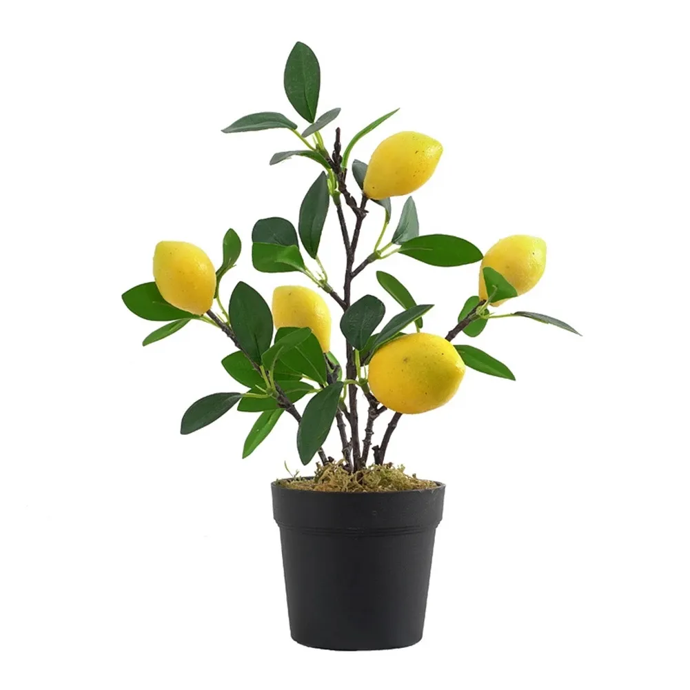 プレミアムほぼ自然の装飾人工レモンの木