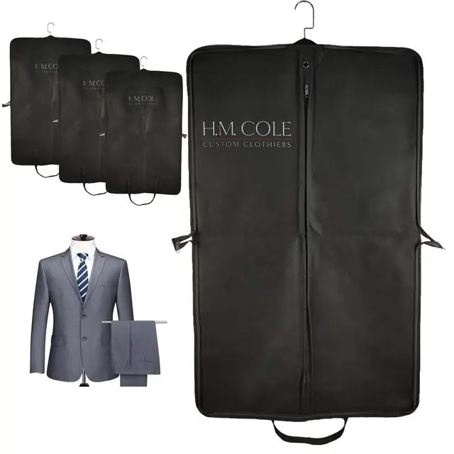 Suit Cover Logotipo Personalizado Duffel Bag Conversível Sacos De Vestuário Não Tecidos Com Etiqueta Vestuário Não Woevn Vestuário Vestuário Suit Bag Suit Capa