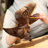 Chiens et chats de compagnie marionnette interactive avec dinosaure marionnette à main en peluche jouet parent-enfant jeu éducation précoce accessoires de Performance poupée