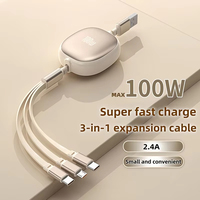 Kabel HP 3 in 1 HYTO Promo Gift Custom Logo, Pengisian Cepat USB Micro Type C IOS Android, Kabel Data Rantai Multi Cord