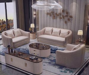 Hiện Đại Ý Chính Hãng Sofa Da Thiết Kế Thiết Kế Sang Trọng 3 Chỗ Ngồi Sofa Vàng Sang Trọng Đồ Nội Thất Phòng Khách Đặt Sofa - Product Image 3