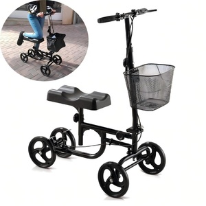 Trottinette à genou directionnelle avec panier, déambulateur pliant pour genou, alternative aux <span class=keywords><strong>béquilles</strong></span> pour la récupération des blessures à la cheville et au pied, personnalisable OEM/ODM - Product Image 1