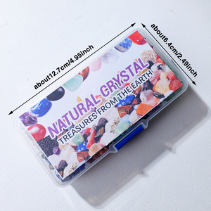 Vente en gros Cristal de guérison naturel Améthyste Pierre brute Gravier Chips Pierre dégringolée Set Boîte pour Cadeau - Product Image 2