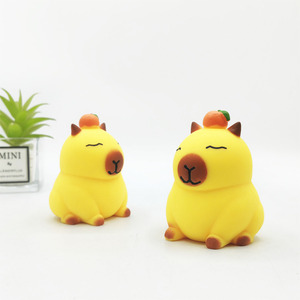 ตุ๊กตาคาปิบาร่าน่ารักสร้างสรรค์ ทำจาก TPR เนื้อนุ่ม บรรจุแป้ง ของเล่นบีบคลายเครียด ของขวัญสำหรับเด็กและผู้ใหญ่ - Product Image 4