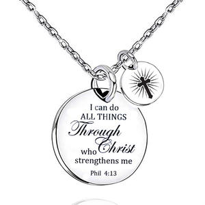 Collar personalizado de acero inoxidable con colgante de Cruz de poesía bíblica para mujer, regalo, oración, fe, joyería de personalidad Premium - Product Image 3