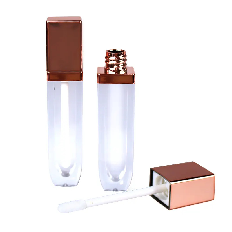 Jinze Rose Gouden Luxe Lipgloss Acryl Custom Private Label Lege Clear Lipgloss Tube Container Verpakking