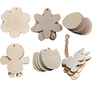 Artesanías de madera Decoraciones de Pascua DIY Imágenes hechas a mano Huevos de Pascua Graffiti Piezas de madera Colgantes pequeños - Product Image 4