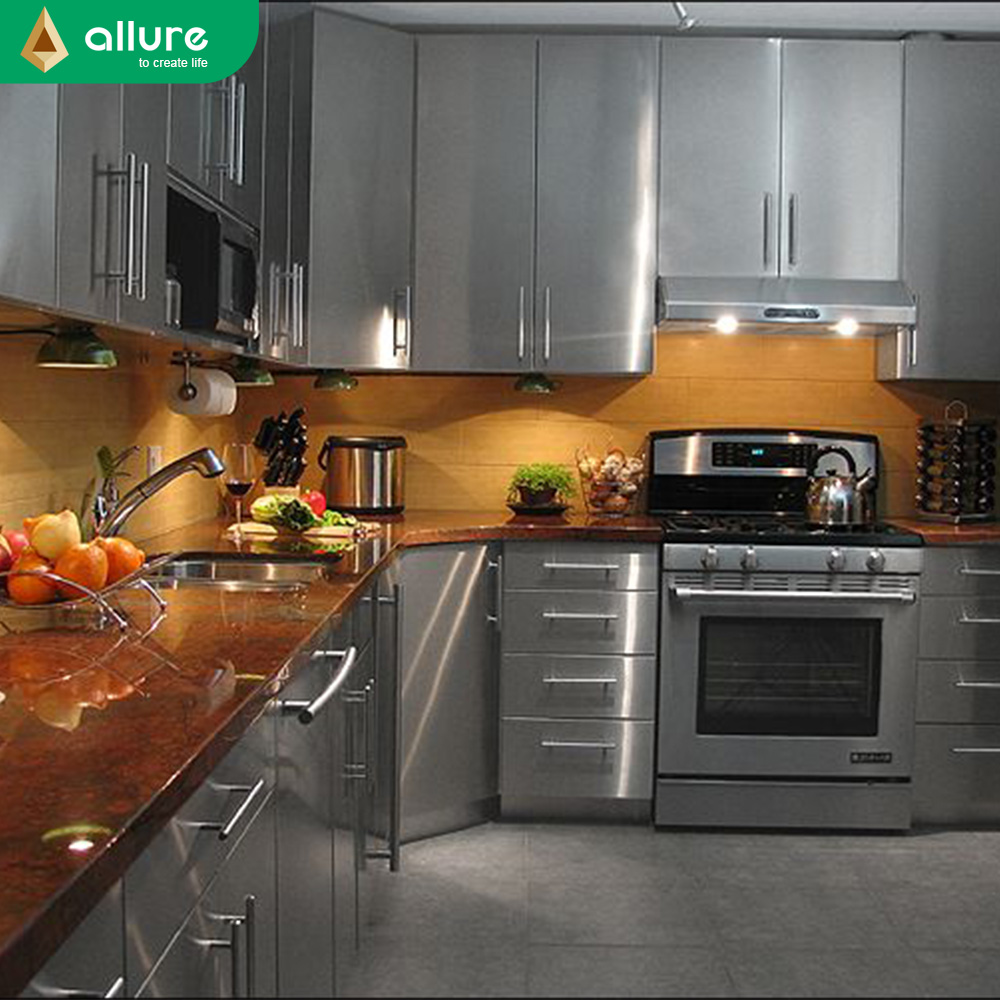 Allure Design Organiser Home Improvement Interior High Quality Custom Used U Shape Furniture-Stainless Cabinets For Sale