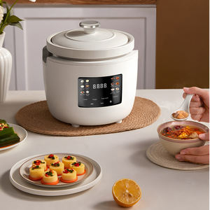 Nouveauté : Cuiseur à riz électrique blanc 500W, style pot, <span class=keywords><strong>en</strong></span> céramique épaisse, multicuiseur 3L, mijoteuse avec fonction anti-cuisson à sec, prise VDE. - Product Image 3