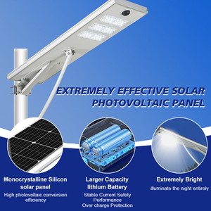 高效Ip65遥控器40W 50W 60W 80W 100W 3.2V 35Ah 40Ah 60Ah 80Ah 100Ah电池铝发光二极管太阳能路灯 - Product Image 3