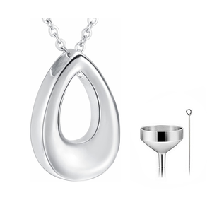 खोखले आंसू-ड्रॉप स्मारक गहने अंतिम संस्कार के लिए महिलाओं/पालतू बालों की राख को लटकाना - Product Image 1