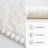 Tapis de chevet en fausse fourrure de mouton, tapis et carpettes de décoration intérieure