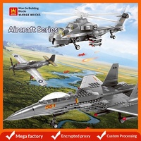 Bloques de Construcción Educativos de Plástico ABS de Partículas Pequeñas Wangge para Niños de 6 a 12 Años, Modelo de Aviones de Combate