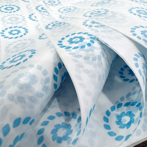 Customized Monochrome <b>Blue</b> Pattern <b>Wrapping</b> <b>Paper</b> Fancy Offset Printed Various Sizes for Product Packaging Materials - Product Image 3