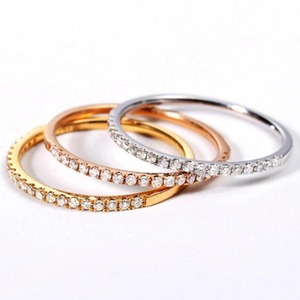 Mode bijoux en or bague femme <span class=keywords><strong>diamant</strong></span> <span class=keywords><strong>solitaire</strong></span> anneau de bande - Product Image 1
