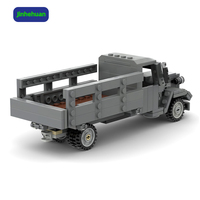 Blocs de construction Moc, camion de transport militaire, modèle en plastique, camions, jouets de construction pour garçons, ensemble de jouets pour enfants
