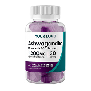 Частная Марка Ashwagandha <span class=keywords><strong>Gummies</strong></span> натуральная добавка адаптоген для спокойной фокусировки и жизнеспособности 60 смешанных ягодных мармелей - Product Image 2