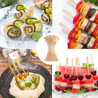 100% barbecue en bambou jetable naturel échantillon gratuit bâtons de barbecue brochettes en bois pour bâtons en bois jetables