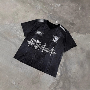 T-shirts à capuche unisexes HC de haute qualité, style streetwear américain, motif imprimé numérique, coupe oversize, 100% coton, écologiques - Product Image 5