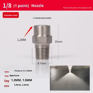 Novo Bico de Cone Sólido de Ângulo Amplo em Aço Inoxidável 304 para Atomização de Alta/Baixa Pressão, Umidificação, Resfriamento Industrial e Controle de Poeira - Product Image 5