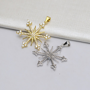 S925 <b>Silver</b> Snowflake Style Pendant 3-Color Optional with 5-6 Multi <b>Beads</b> DIY Accessory Empty Holder Fashion Necklace - Product Image 2