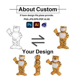 Anti-stress en mousse PU en forme de tigre, personnalisables avec logo, promotionnels, pour enfants de 5 à 7 ans – Meilleures ventes à prix abordable - Product Image 5