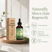 Aceite Orgánico Puro de Cyperus Rotundus de Marca Blanca para Piel, Cuerpo y Cabello: Suero Reparador, Hidratante y Suavizante Post-Afeitado